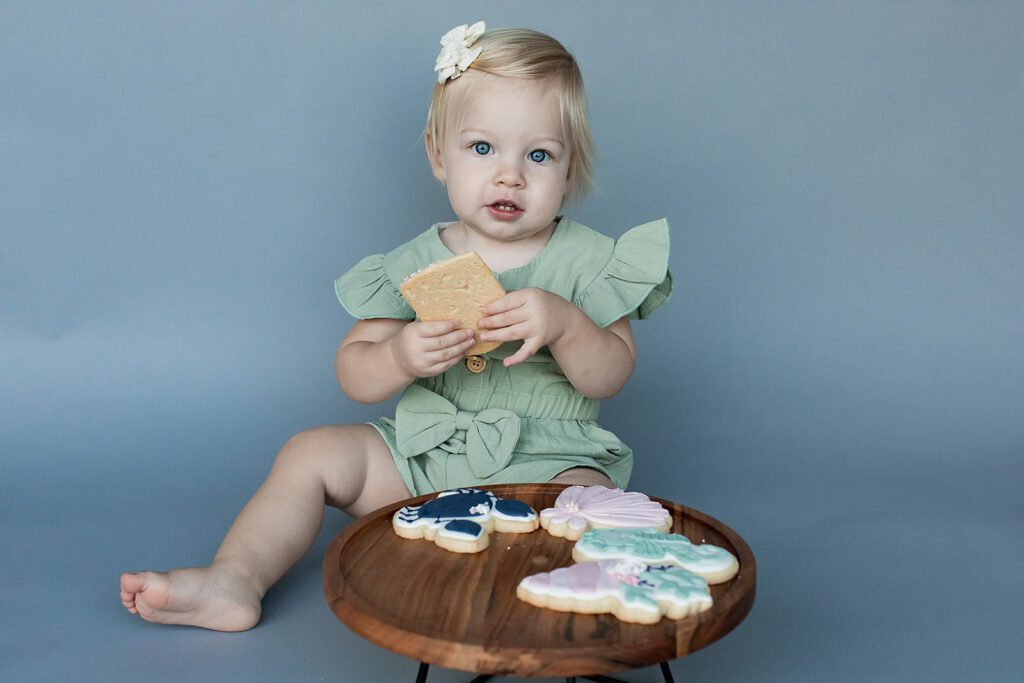 Image of a child with cookies